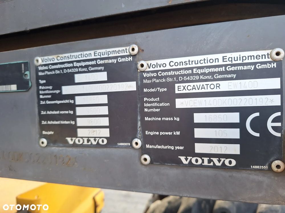 Volvo EW140D EW140 140D 140 - 9