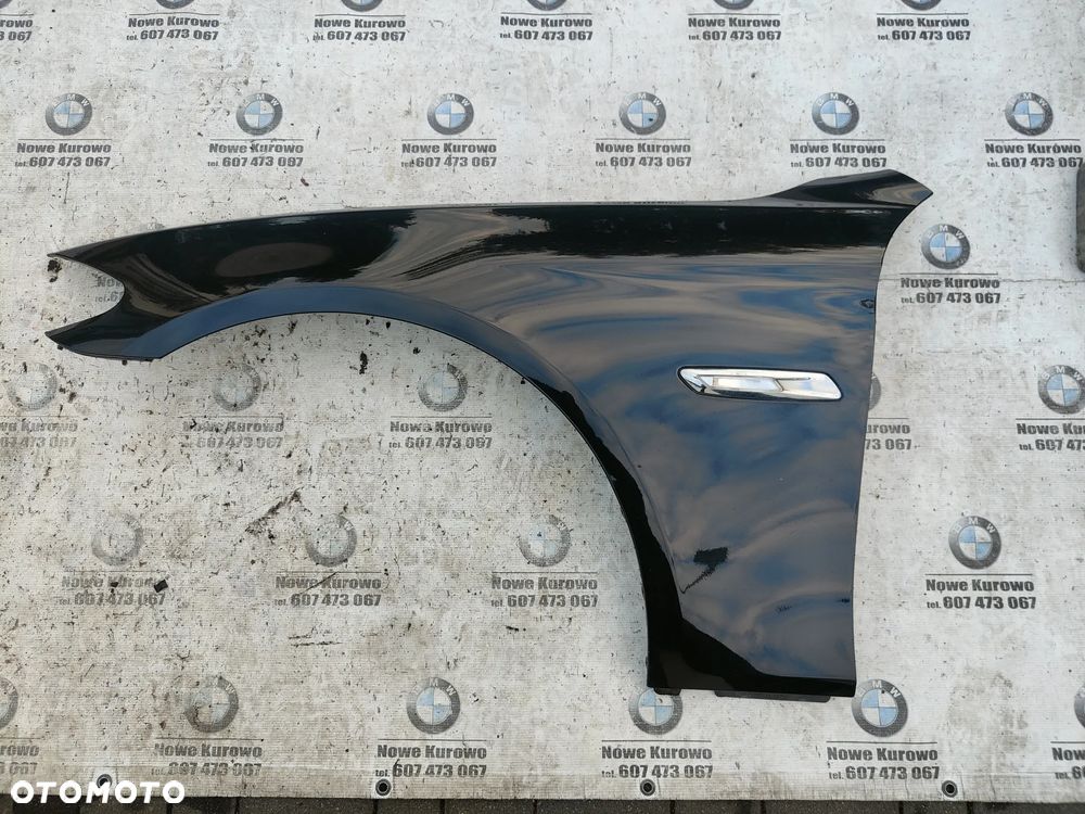 BMW F10 F11 Błotnik Lewy Przedni Przód Black Sapphire 475 Oryginał w kolor - 1