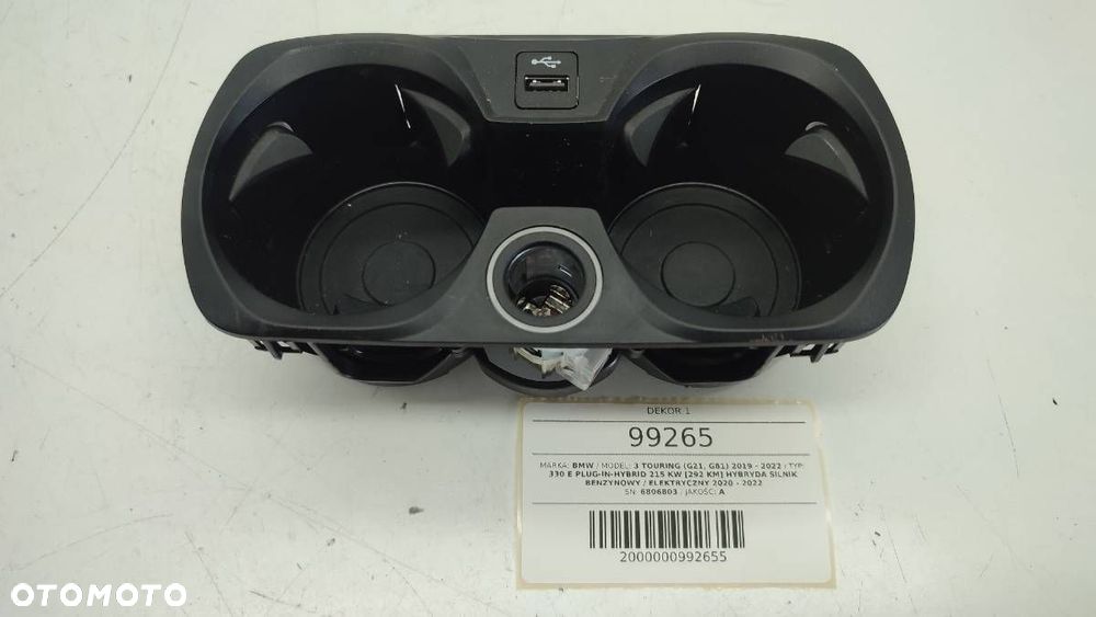 UCHWYT STOJAK NA NAPOJE KUBEK BMW G20 G21 6806803 - 2