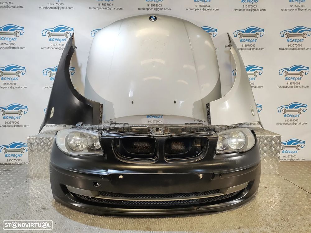 FRENTE COMPLETA BMW SERIE 1 E87 E81 LCI CAPOT PARACHOQUES SENSORES GUARDA-LAMAS OTICAS RADIADOR VENTILADOR FRENTE FIBRA REFORÇO - 1