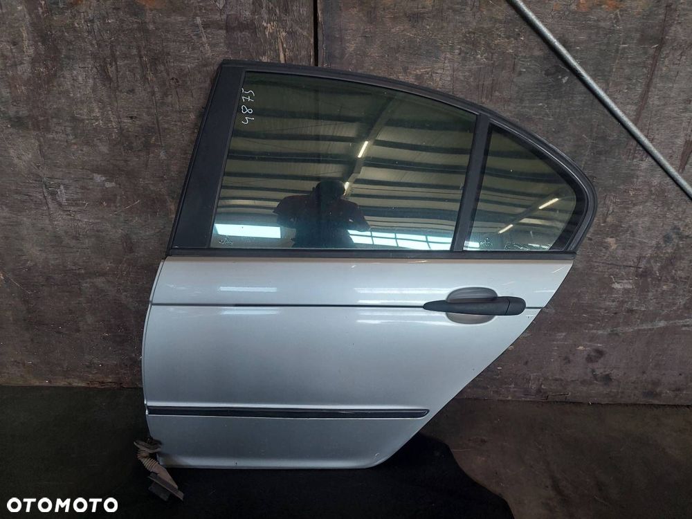 DRZWI KOMPLETNE LEWY TYŁ BMW E46 SEDAN 354/7 TITANSILBER METALLIC - 1