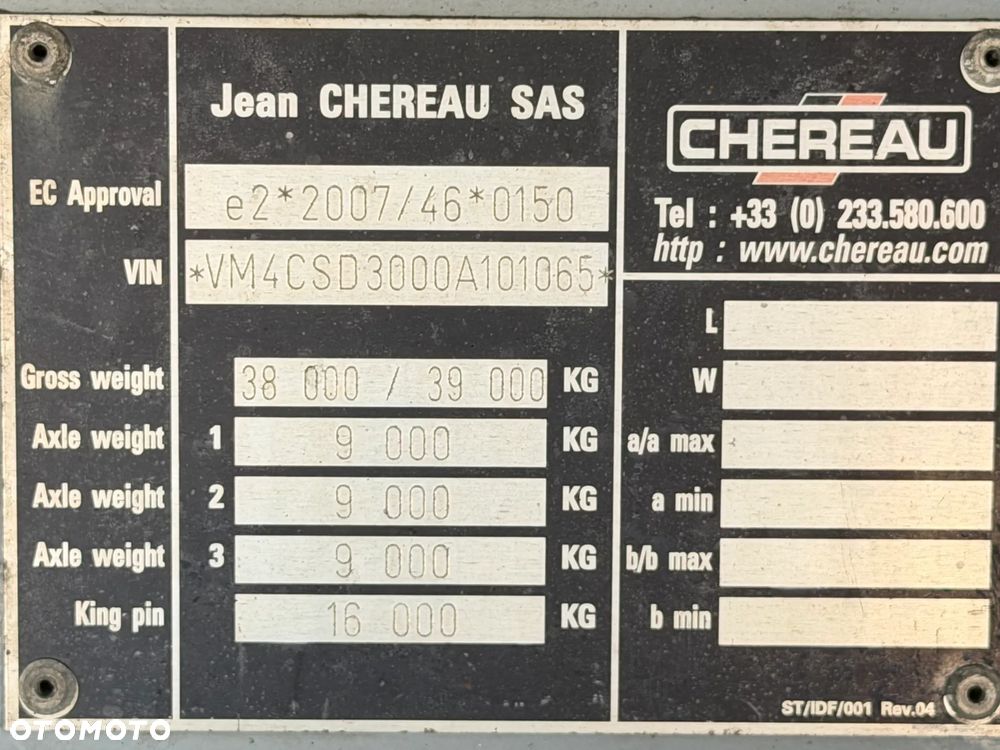 Chereau CSD-3 INOGAM / 2014 / MULTITEMP / THERMO KING SLXe SPECTRUM - 12