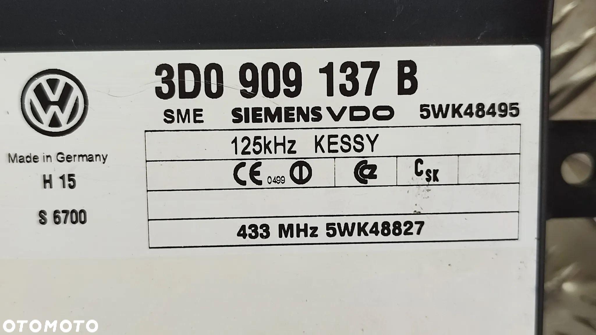 VW TOUAREG 7L 03-09R ZESTAW STARTOWY 5.0 TDI AYH ROZRUCHOWY DO ODPALENIA 070906016AA 3D0909137B 2 KLUCZYKI - 8