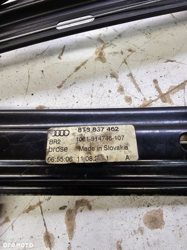 MECHANIZM SZYBY PRAWY PRZÓD AUDI A5 8T8 8T8837462 - 5