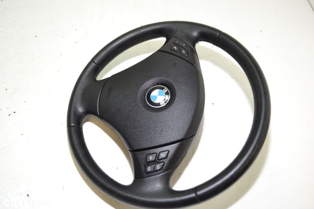 BMW E90 E91 KIEROWNICA SKÓRA PODUSZKA AIRBAG MULTIFUNKCJA - 5