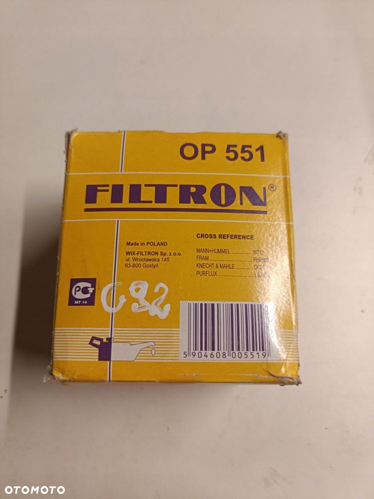 FILTR OLEJU Filtron OP 551 OP551 Austin Chevrolet Ford Innocenti Opel Rover - 2