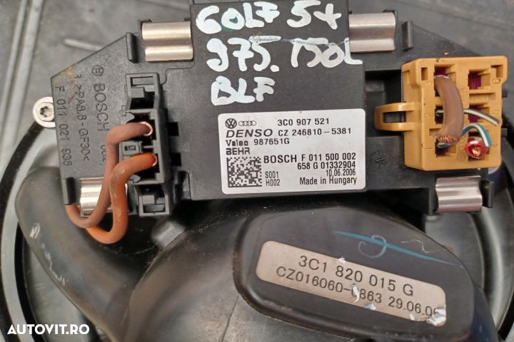 Ventilator aeroterma 3C1820015G 3C1820015G Volkswagen VW Golf 5 [2003 - 4