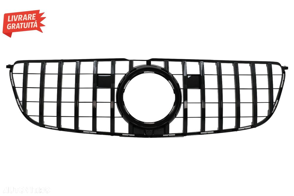 Grila Centrala Mercedes GLS X166 Facelift (2016-2018) GTR Design Black- livrare gratuita - 1