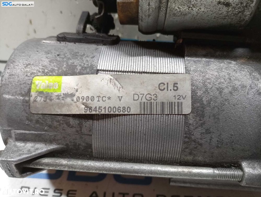 Electromotor VALEO Cu 11 Dinti Citroen C4 1.4 D 2002 - 2008 Cod 9645100680 [M5833] - 2