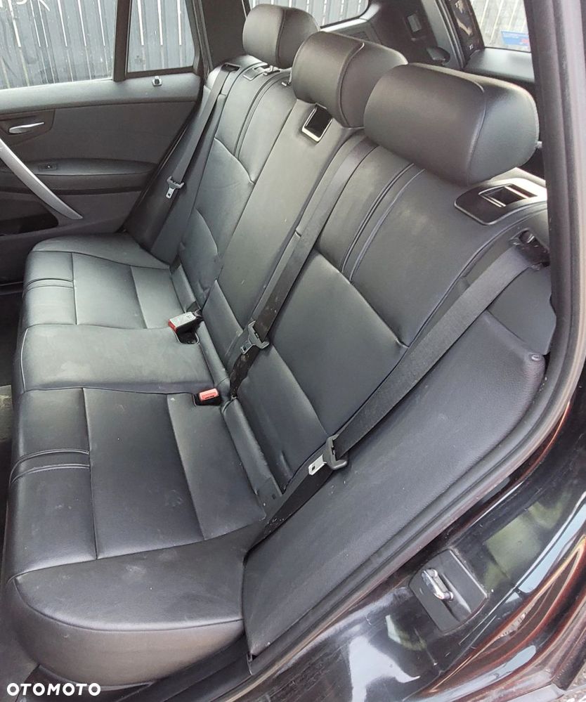 KANAPA TYŁ TYLNA SIEDZISKO OPARCIE CZARNA SKÓRA BMW X3 E83 - 1