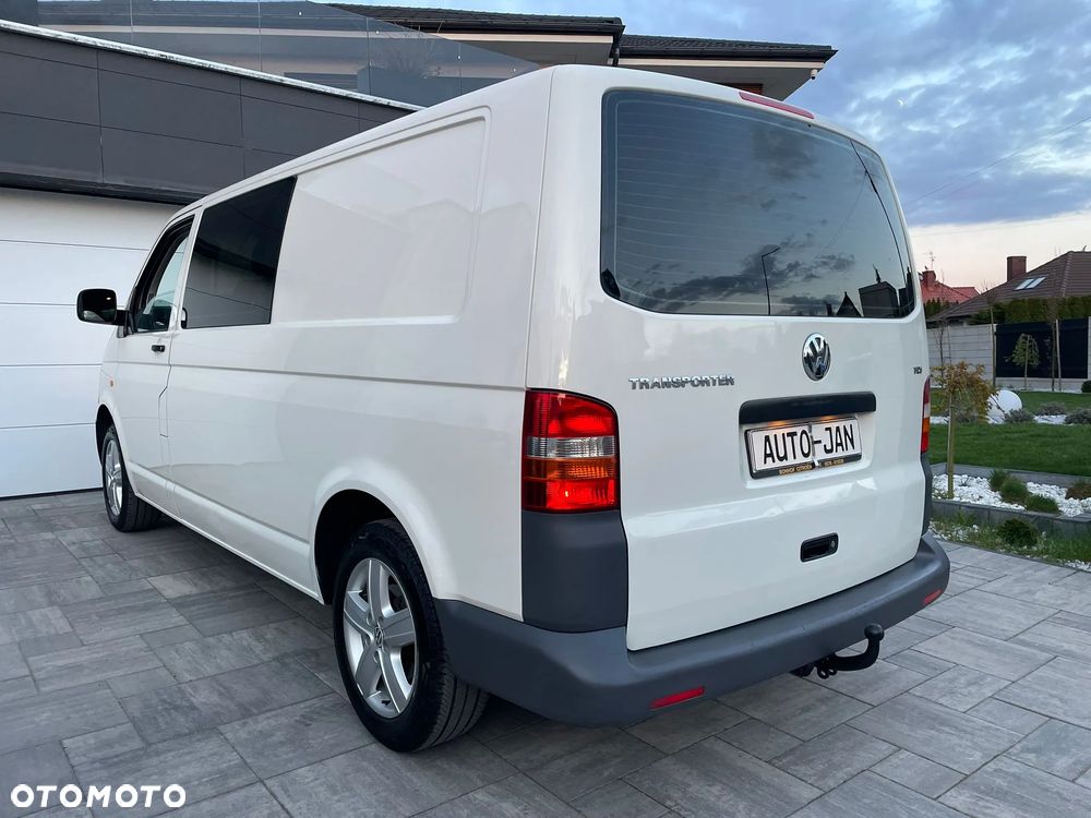 Volkswagen TRANSPORTER T5 L2H1 Długi Klima Skóry Tempomat Brygadówka Dubel Kabina - 7