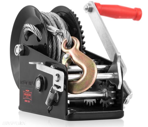 troliu manual cablu otel sau chinga Dragon Winch 3500 lbs (trage 1588 kg) - 3