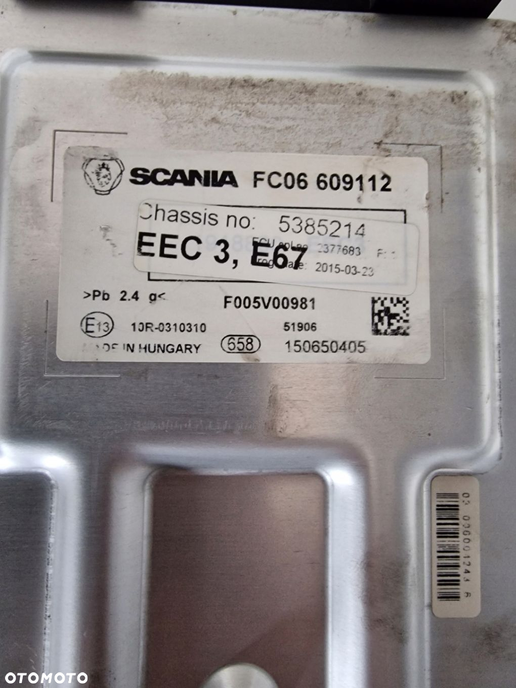 Sterownik Moduł Adblue EEC3 SCANIA R 1918851 2377683 - 6