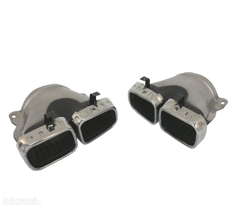 PONTEIRAS DE ESCAPE MERCEDES GLE W167 19- LOOK AMG GLE63 CROMADAS - 2