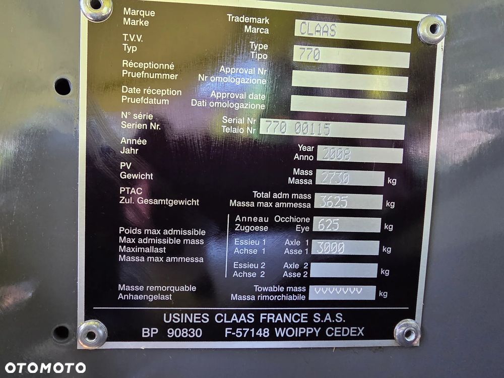 Claas Variant 350 - 20
