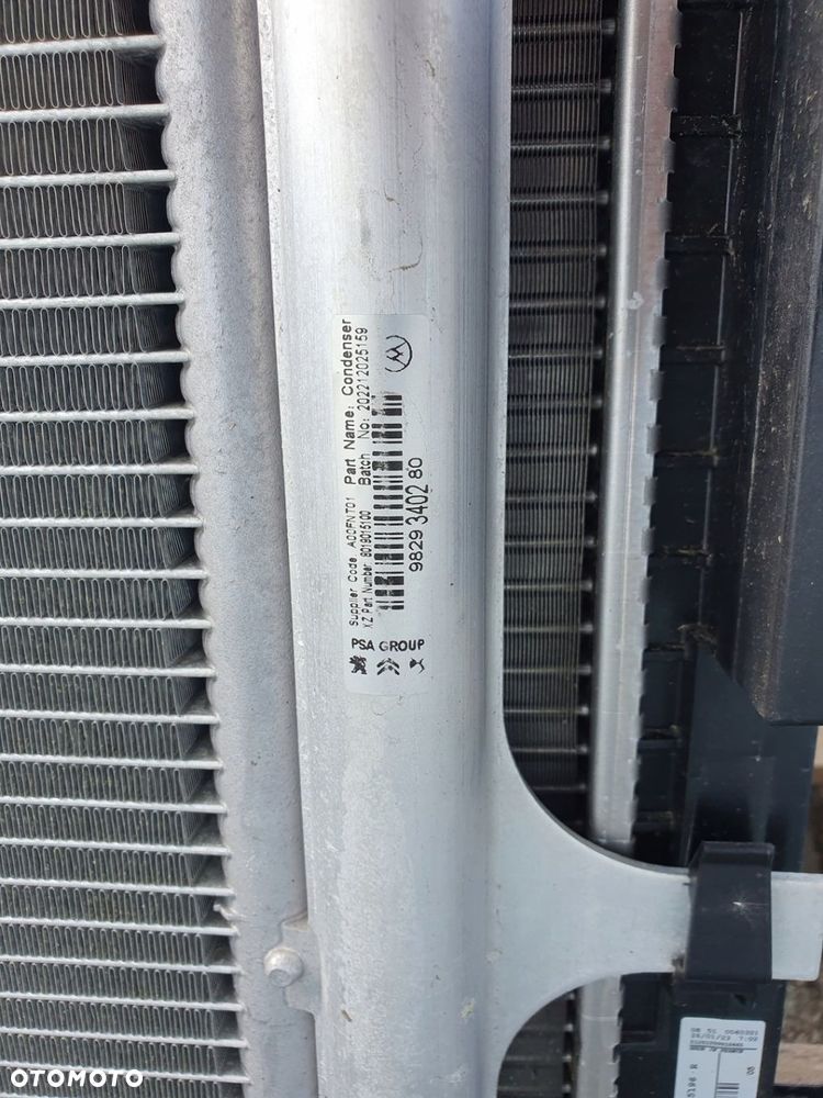 PAS PRZEDNI KOMPLET CHŁODNIC BELKI PEUGEOT RIFTER KPL - 8