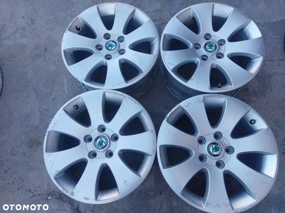 SKODA SUPERB II FELGI ALUMINIOWE R16 7J ET45 5X112 ORYGINAŁ PROSTE! - 1