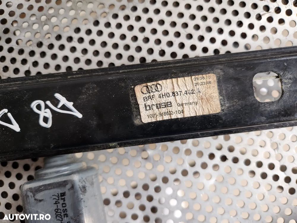 Macara Geam Electrica Completa Cu Motoras Fata Spate Audi A8 D4 4H An 2010-2011-2012-2013-2014-2015 - 8