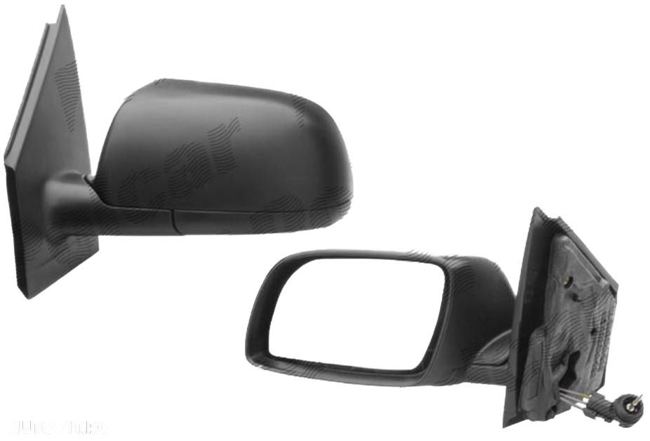 Oglinda exterioara VW Polo (9N) Hatchback 10.2001-04.2005 Partea Stanga Crom Asferica Manuala Prin Cablu Fara Incalzire 6Q0857537A, carcasa grunduita - 1