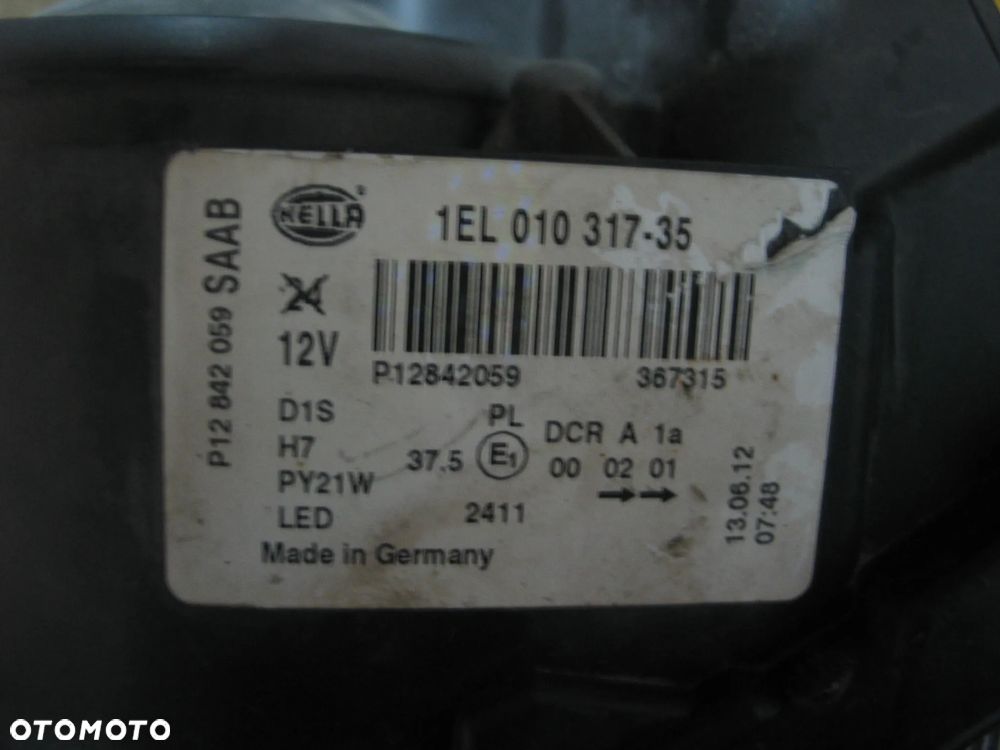 lampa xenon przod saab 93 9-3 2 II lift 07-14r. oryginal europa - 14