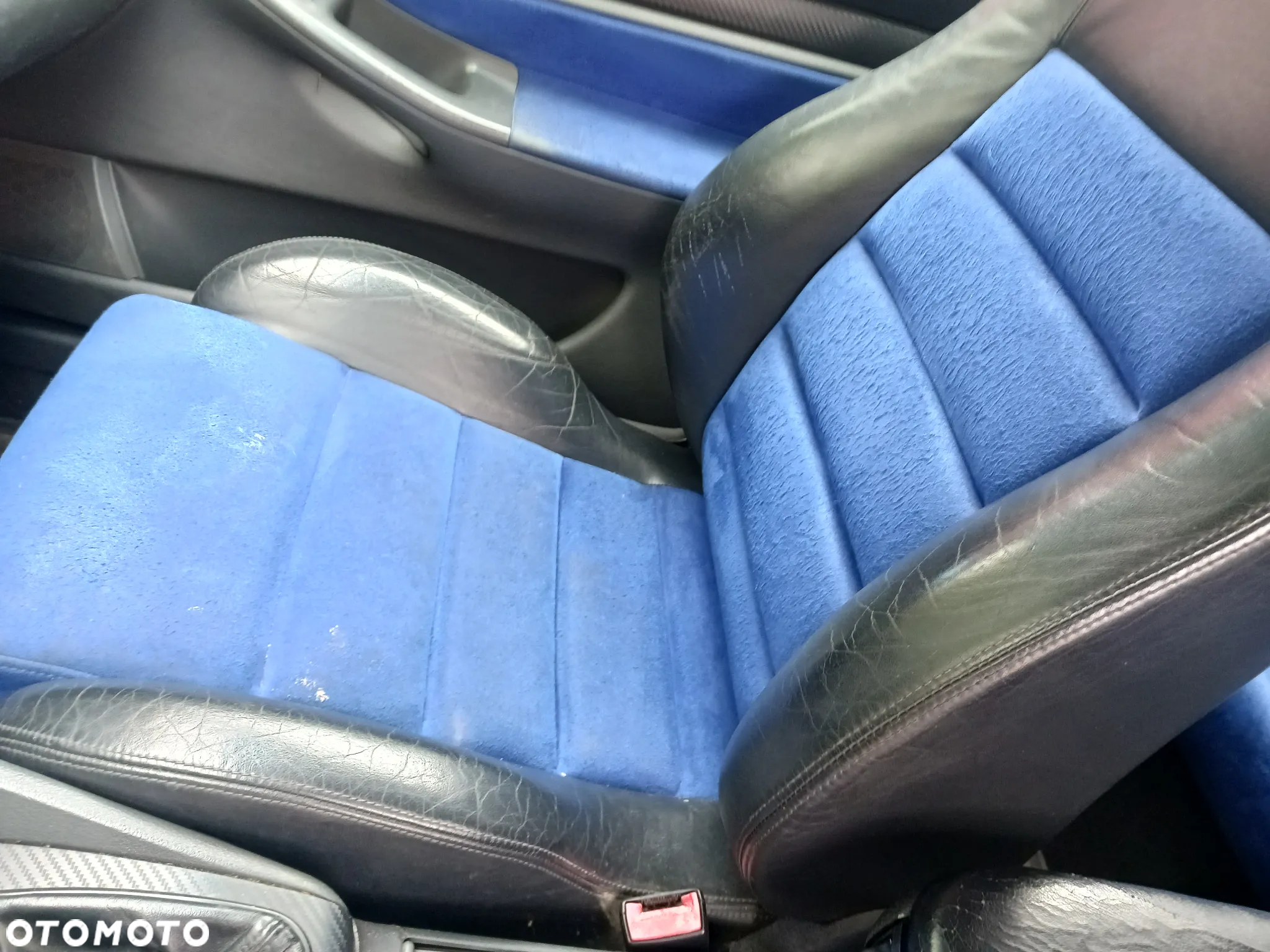 Fotele półskóra alcantara grzane Audi A4 S4 B5 boczki komplet kubełkowe kubełki - 3