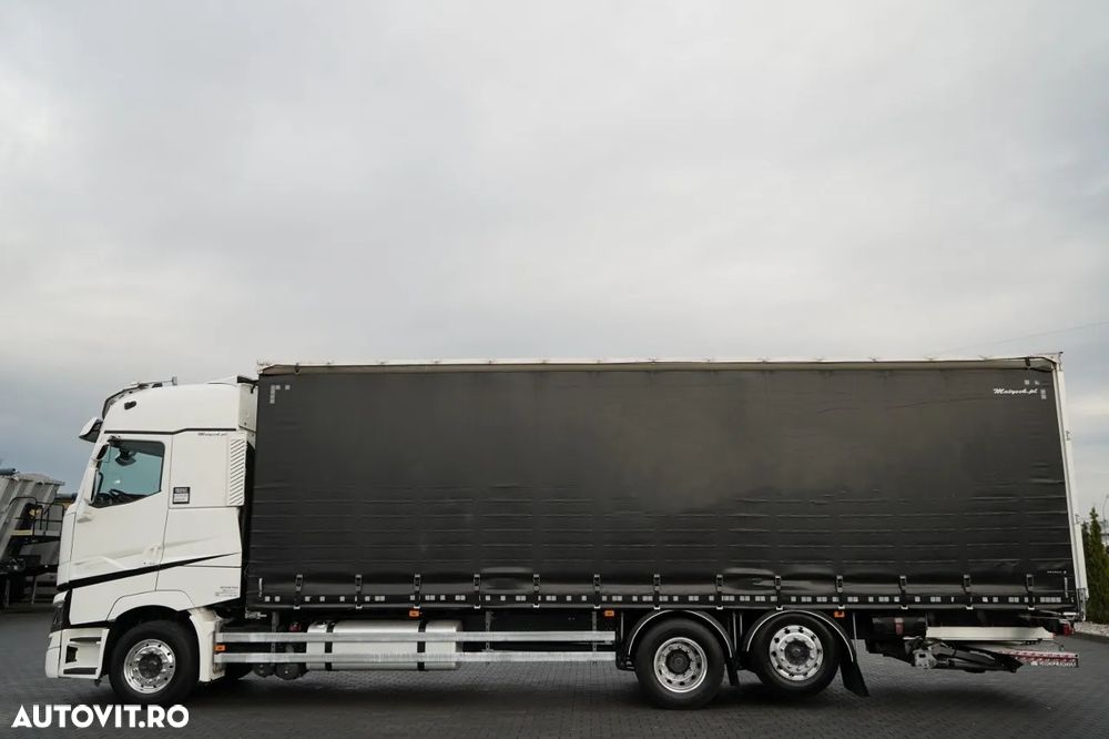 Renault T 440 / 6X2 / SOLO / CORTINĂ 9.5 M / I-PARK COOL / RIDICABIL / JANTE DIN ALIAJ / PUNȚĂ RIDICABILĂ - 3