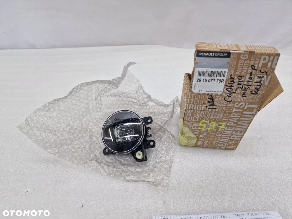 RENAULT CLIO IV / CAPTUR 16- NOWY ORYGINALNY PRAWY HALOGEN LED / DRL , NR 261507170R , NR AUKCJI LA597 - 1