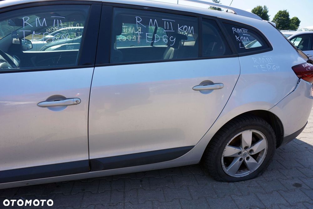 DRZWI TYLNE LEWE MEGANE III PH2 LIFT KOMBI TED69  SREBRNY RENAULT 2010-2013 - 2