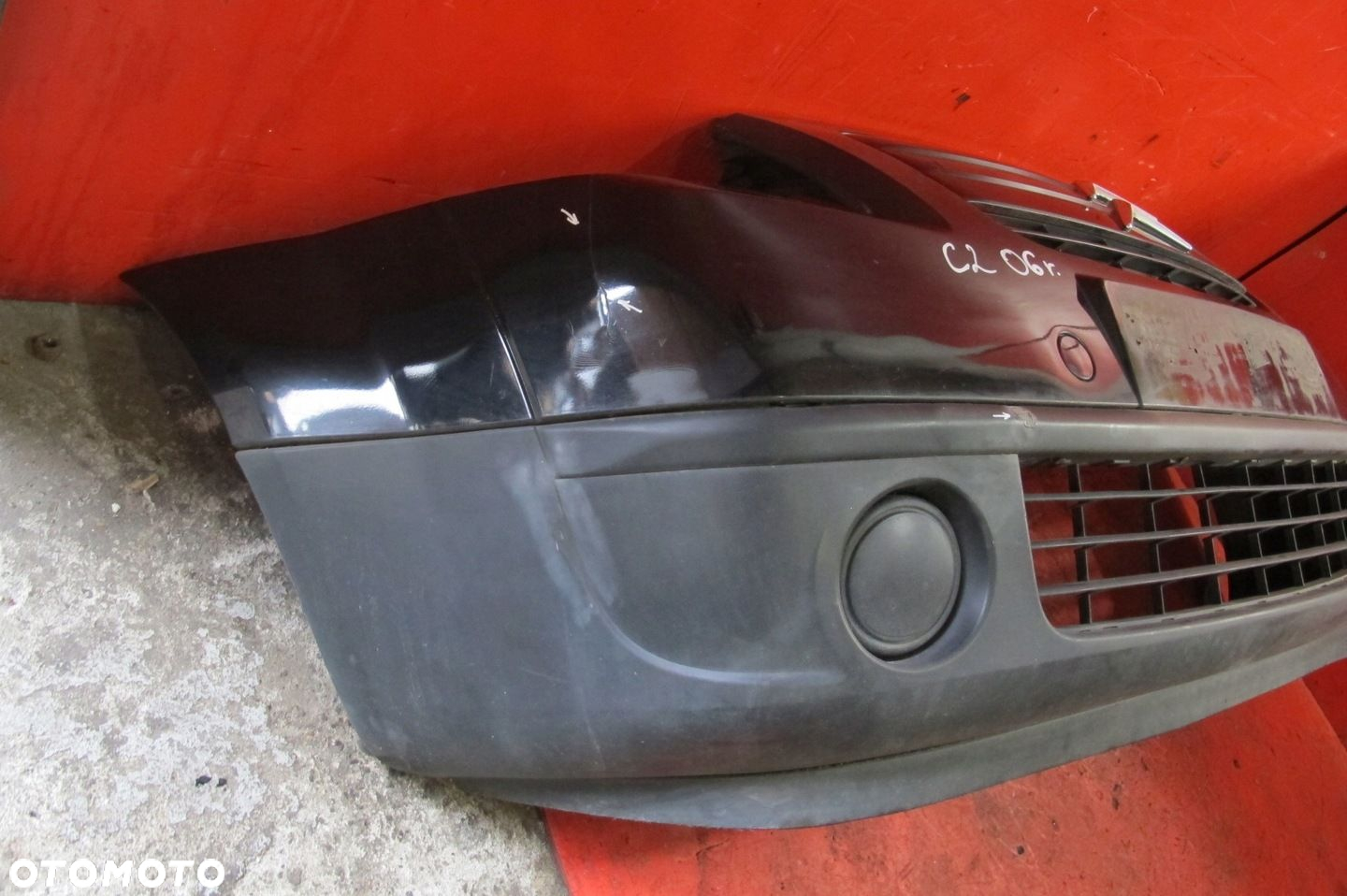 CITROEN C2 JM 03-08 ZDERZAK PRZEDNI PRZÓD CZARNY EXY - 2
