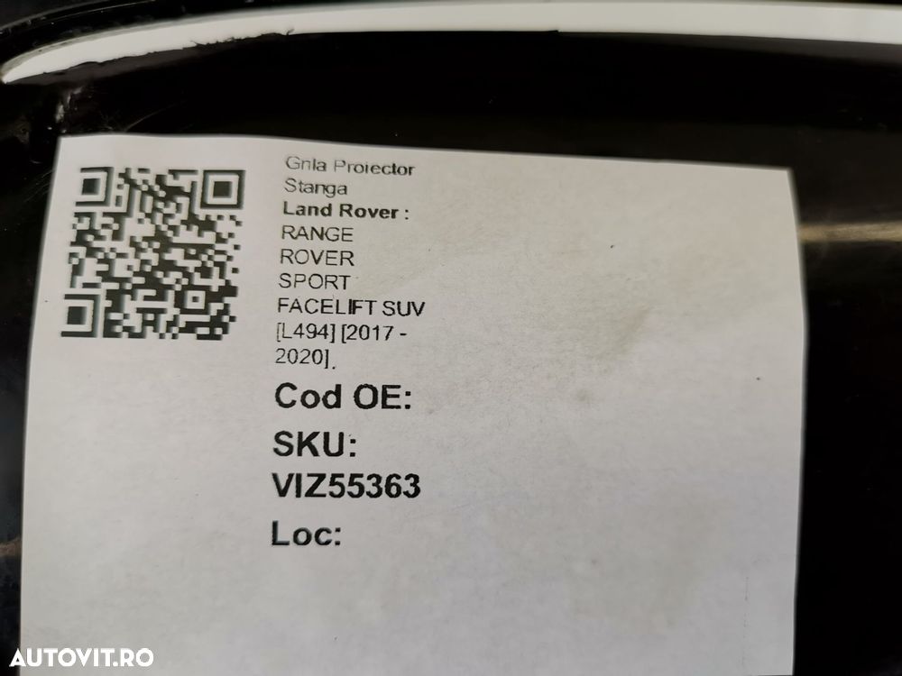 Ornament Grila Proiector Stanga Land Rover Range Rover Sport 2 [faceli - 8