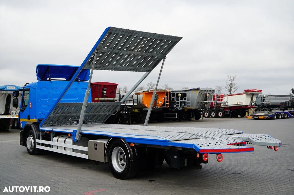 Renault D WIDE 380 DE11 / 4X2 / CAMION DE REMORCAJE 8 M / TRANSPORT AUTO / PLATFORMĂ / TROLIU / - 4