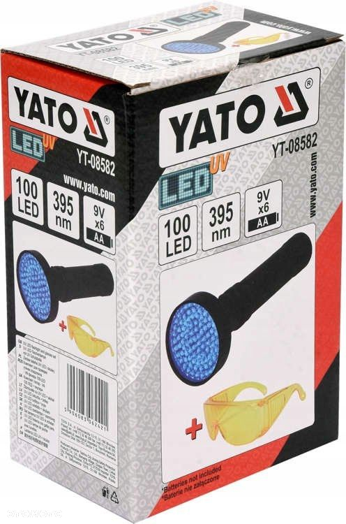 YATO LATARKA UV 100LED TESTER KLIMATYZACJI DO BURSZTYNU  OKULARY YT-08582 - 7