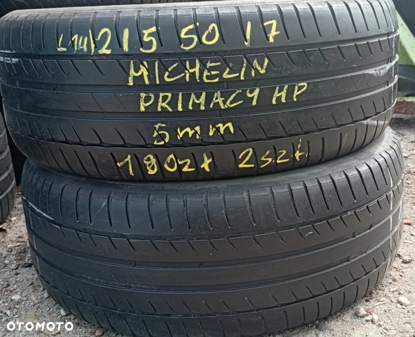 L14 215 50 17 Michelin primacy hp 2szt