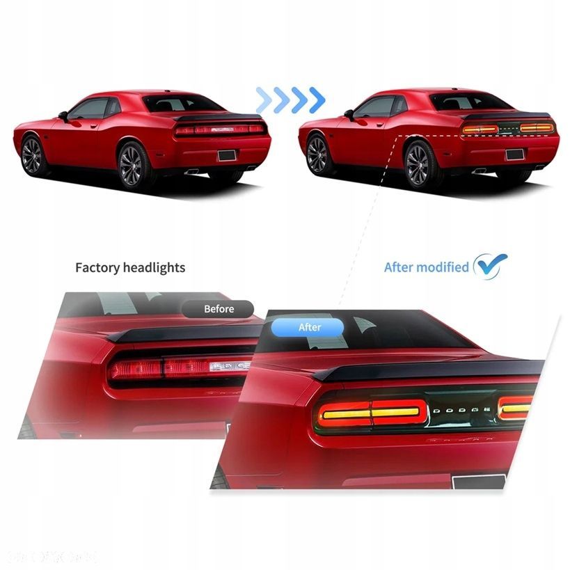 Lampy tyl Blenda kpl Red Vland Led LIFT look europa Dodge Challenger 08-14 - 7