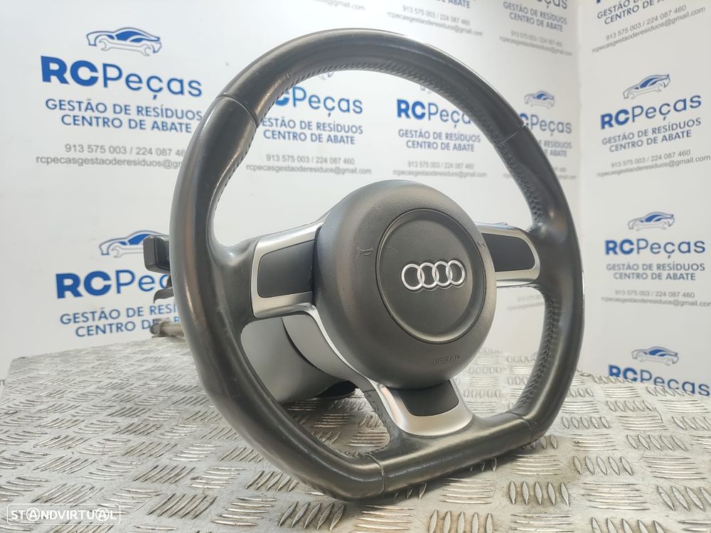 Volante Completo Flat Bottom Em Pele Audi TT 8J - 3