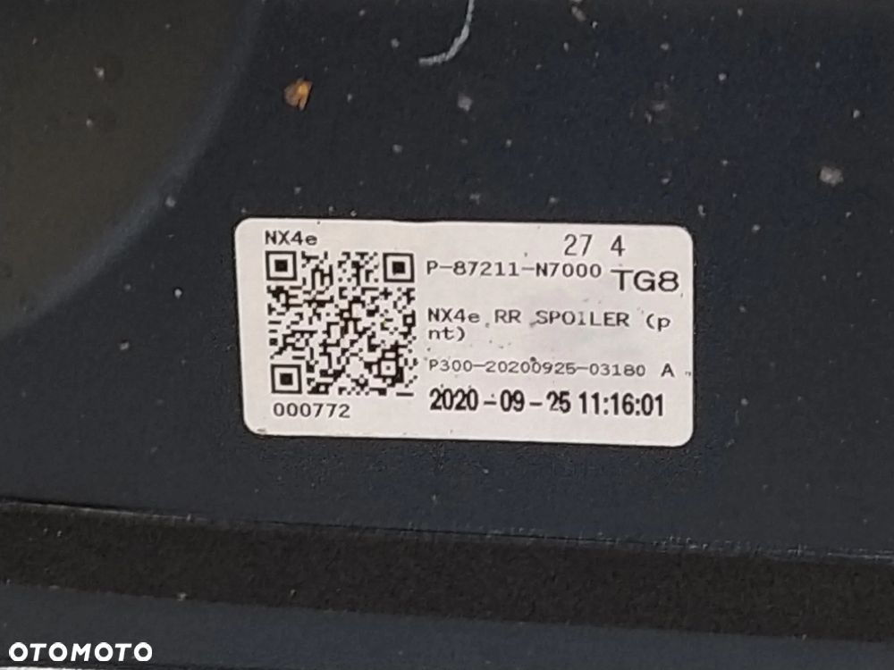 HYUNDAI TUCSON IV 4 2021- SPOILER DOKŁADKA KLAPY TYŁ TYLNA LOTKA ORYGINAŁ KOMPLETNA - 11