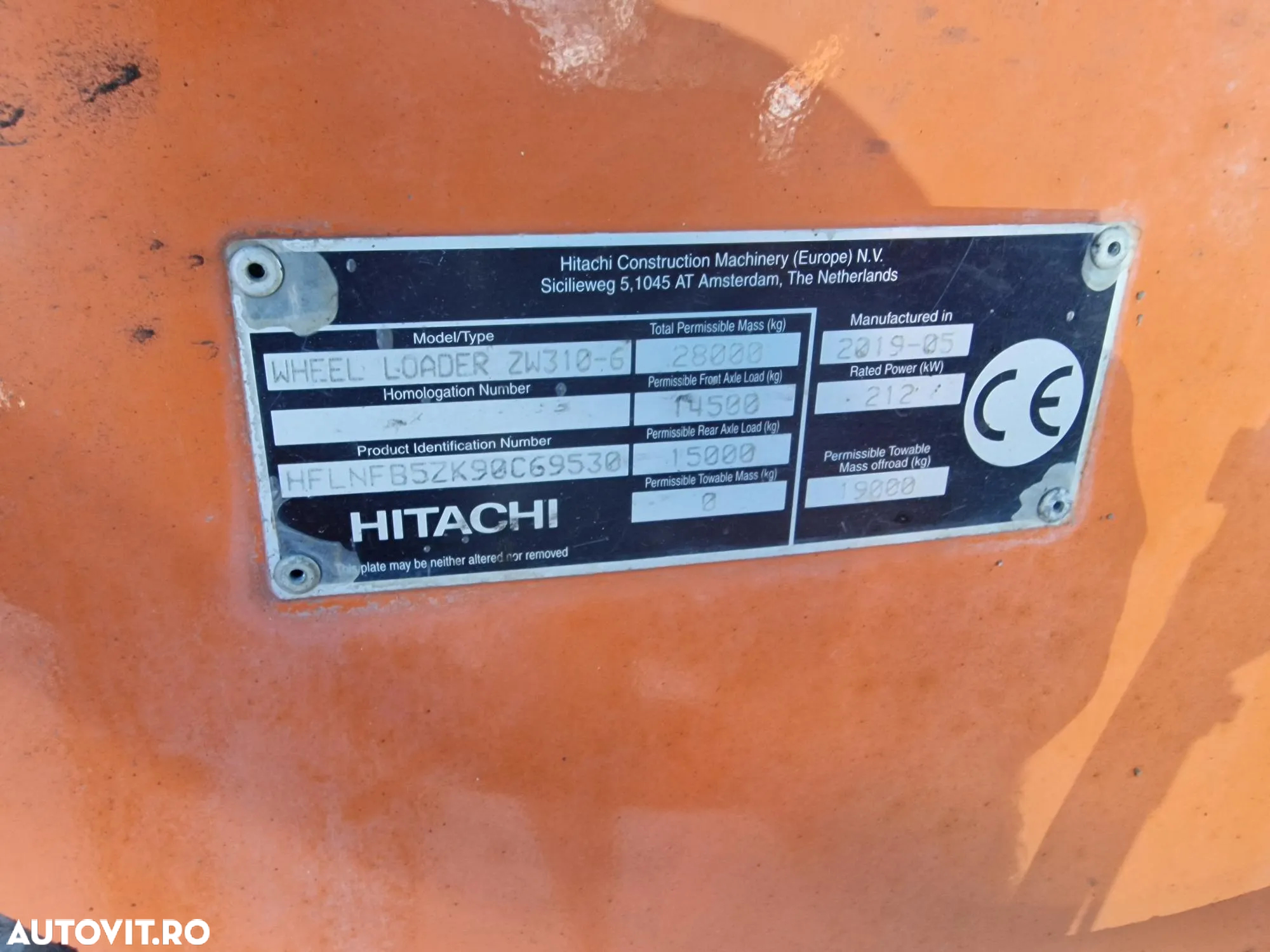 Hitachi ZW310-6, cupa NOUA 5mc, anv MICHELIN 80% ok-99.900 eur+Tva, virare JOYSTICK, gresare automata, camera spate mers masalier, consum 14l/h, produs in Japonia, posibilitate leasing 4 ani-PROMOTIE 99.900 EUR+Tva - 38