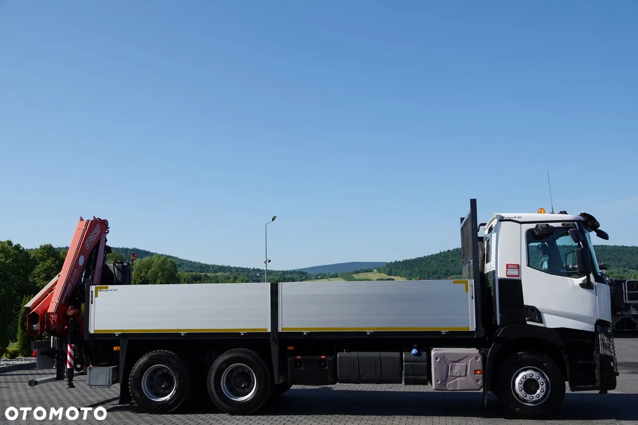 Renault C 380 / 6X4 / SKRZYNIOWY 6.4 M / + HDS FASSI F175A / MAX UDŹWIG 7 535 KG / WYSÓW 12.3 M / ROTATOR / STEROWANIE RADIOWE / OPONY 100 % / SPROWADZONY - 10