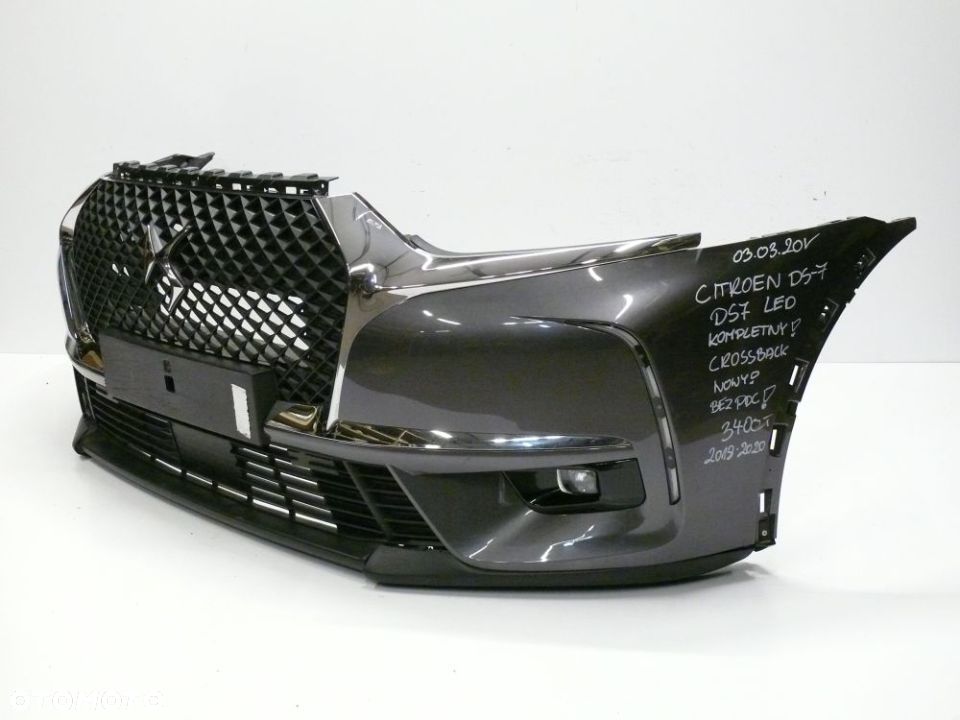 ZDERZAK PRZEDNI CITROEN DS7 CROSSBACK 2018 2020 GRILL LED - 2