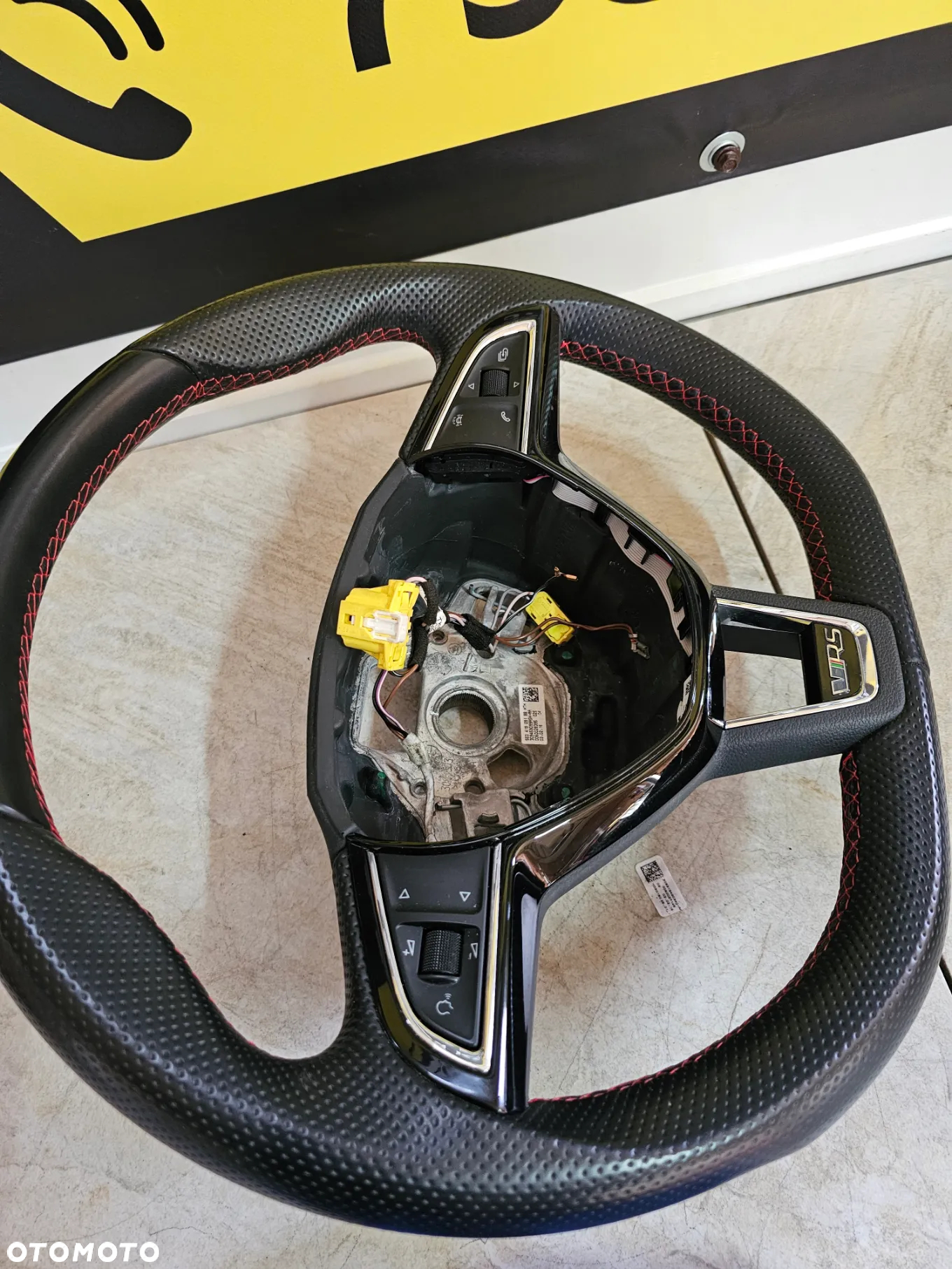 KIEROWNICA TRÓJRAMIENNA SKÓRA MULTIFUNKCJA ŚCIĘTA SKODA OCTAVIA 3 VRS RS 5E0419091BB - 6