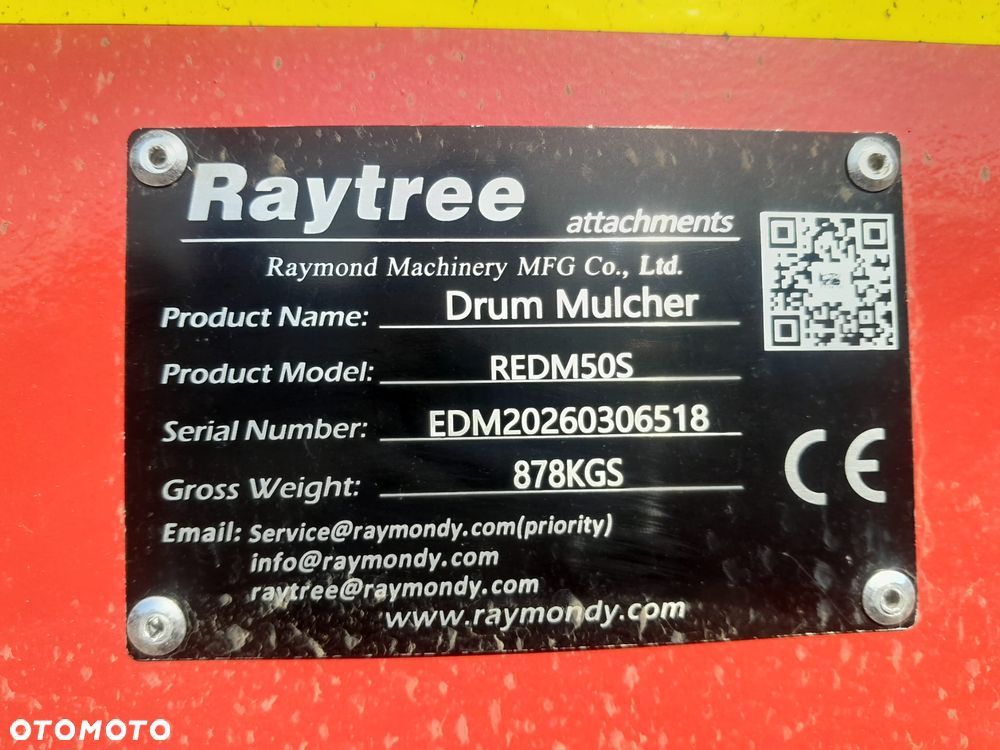 Mulczer hydrauliczny bębnowy, głowica kosząca, karczownik zarośli z pazurem do korzeni, leśny, waga 878kg NOWY!!! - 9