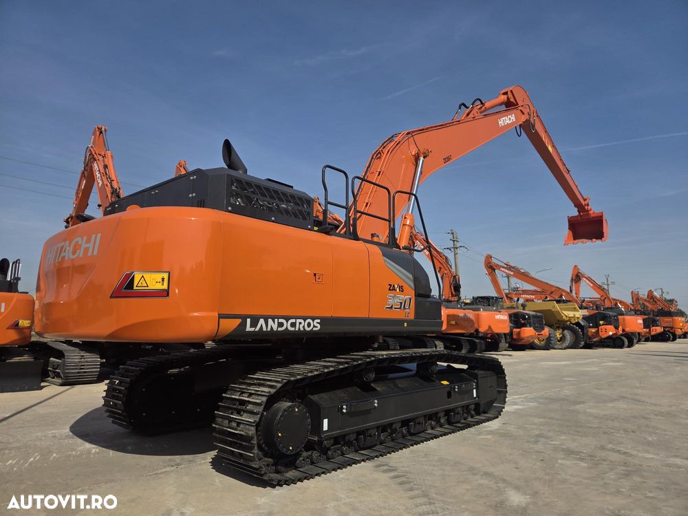 Hitachi BRATE LUNGI la 18m, Cupa 1,3mc, ZX350-7, masa operatinala 40 tone, adanc sapare 15m, FULL OPTION, posibilitate leasing 5 ani cu rata lunara 5.725eur, camere spate si laterale, produs in JAPONIA, PROMOTIE 295.000 EUR+tva - 21