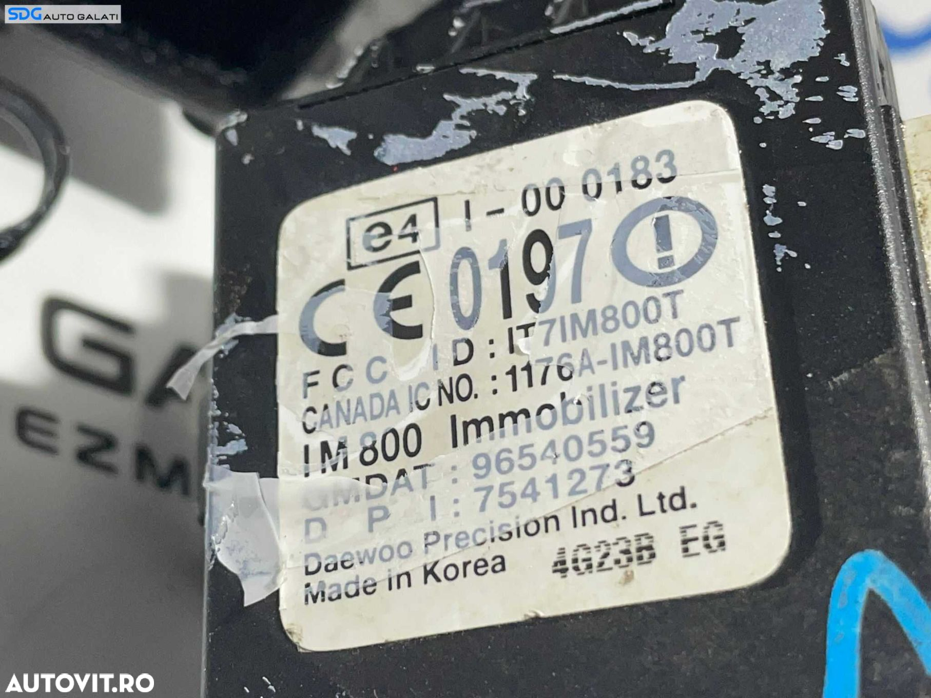 Kit Pornire ECU Calculator Motor Daewoo Kalos Aveo 1.4 Benzina 2002 - 2011 Cod 96417551 96540559 96408390 [L2733] - 3
