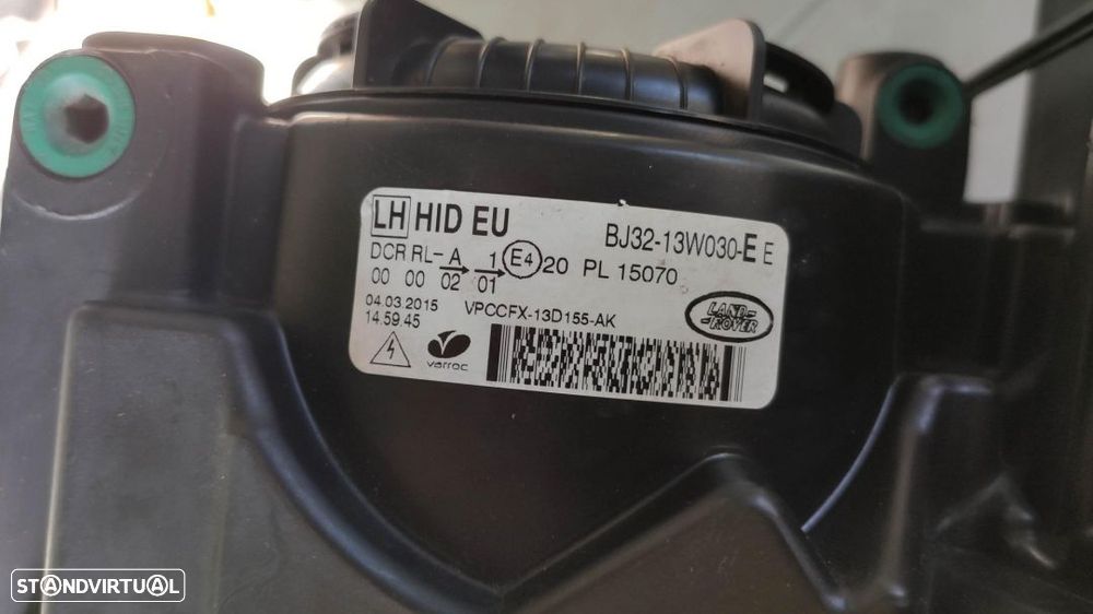 farol esquerdo Xenon range Rover Evoque completo - 5