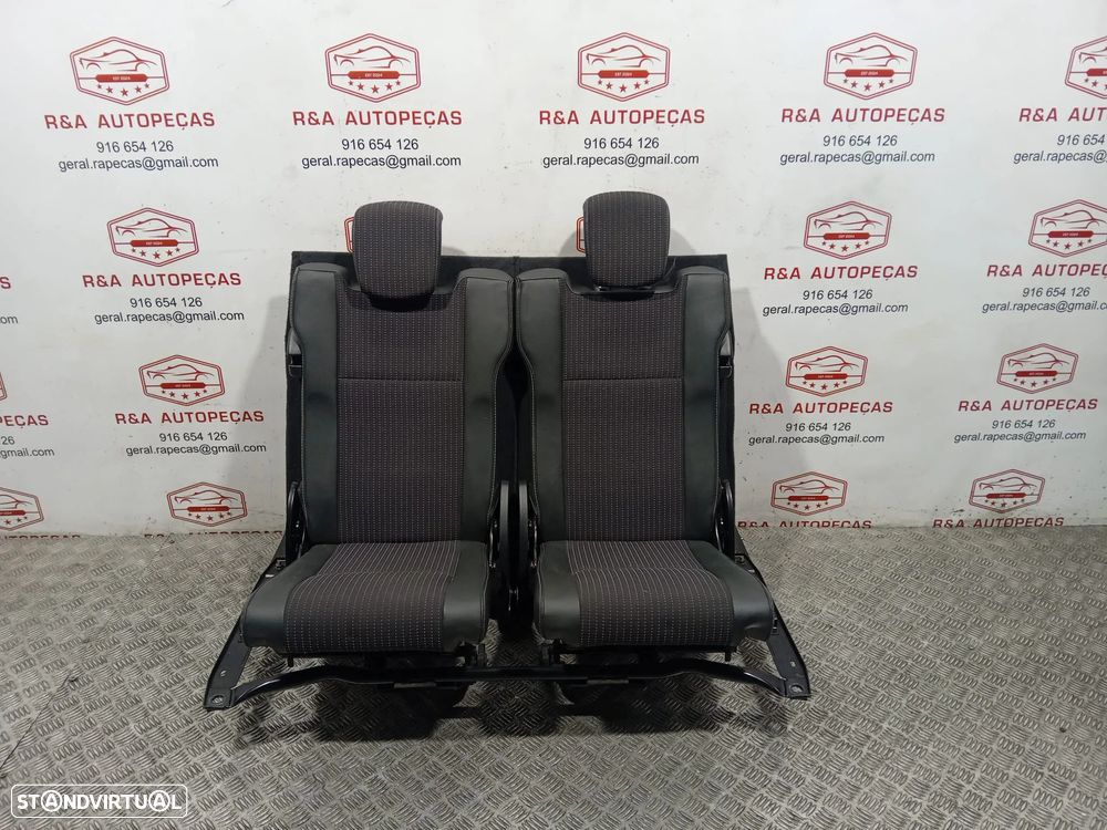 Conjunto de Bancos Renault Grand Scenic 3 III 7 Lugares Pele e Tecido OriginalOriginal - 7