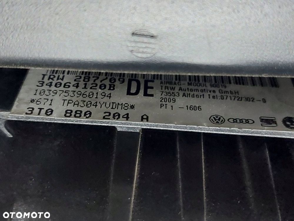 ZESTAW AIRBAG KOKPIT DESKA MODUŁ PODUSZKI PASY SKODA SUPERB II - 14