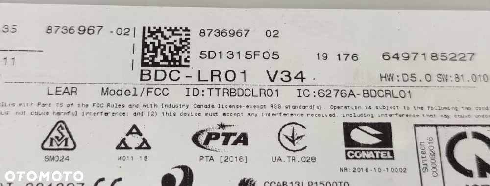 M66 MODUŁ BDC FEM STEROWNIK BMW X5 F15 8736967 - 12