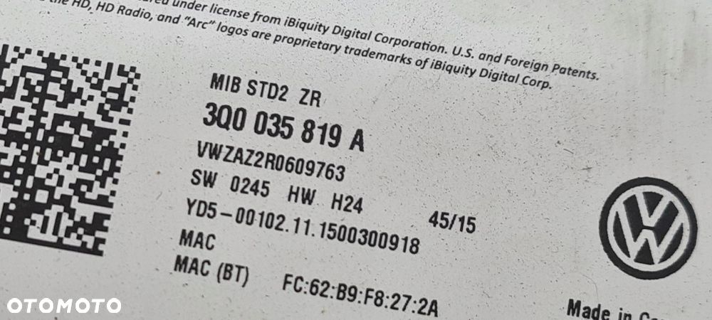 vw polo v 6c / 6r schowek pasażera – zmieniarka czytnik navi - 4