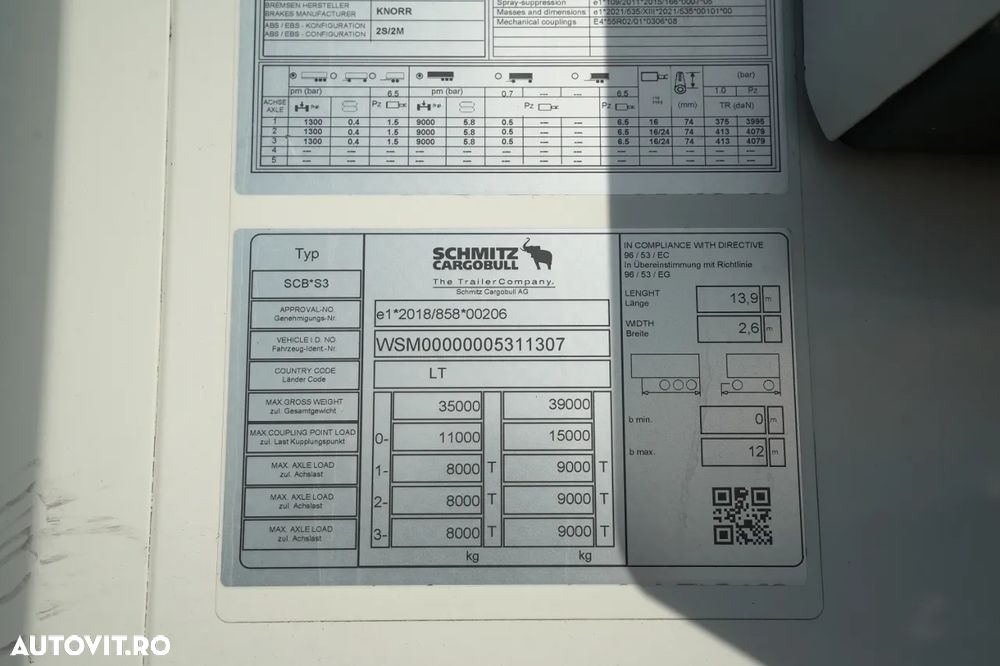 Schmitz Cargobull REFRIGERAT / THERMO KING SLXi 300 / STOC DUBLU / COȘ PENTRU PALEȚI - 26