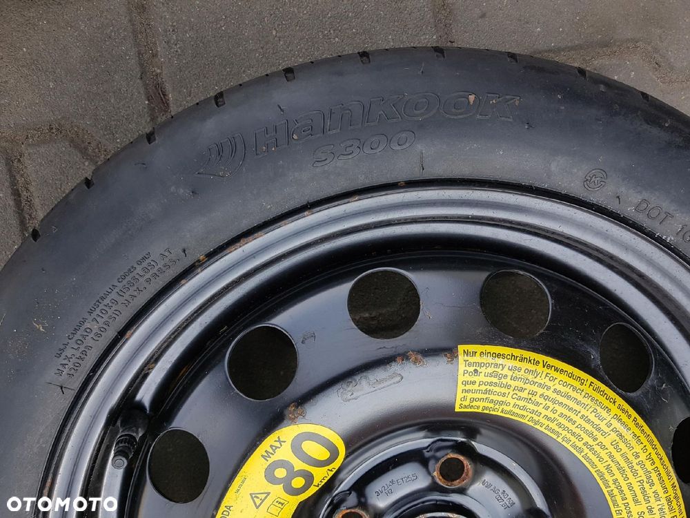 AUDI A3 8V 2012r- GOLF VII 7 LEON III KOŁO DOJAZDOWE 16 5X112 LEWAREK - 5